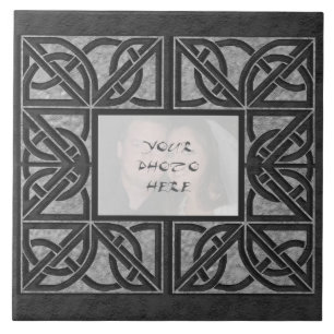 Azulejo "de pedra" cinzento celta do quadro da