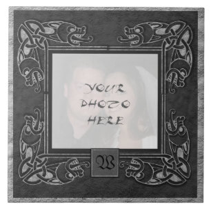 Azulejo "de pedra" cinzento celta do quadro da