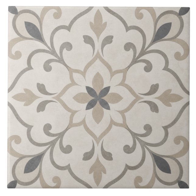 Azulejo de Pedra Ornamental Elegante (Frente)
