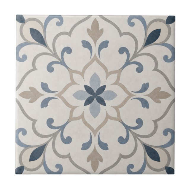 Azulejo de Pedra Ornamental Elegante (Frente)