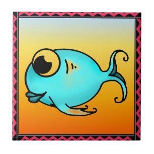 Azulejo de peixe azul
