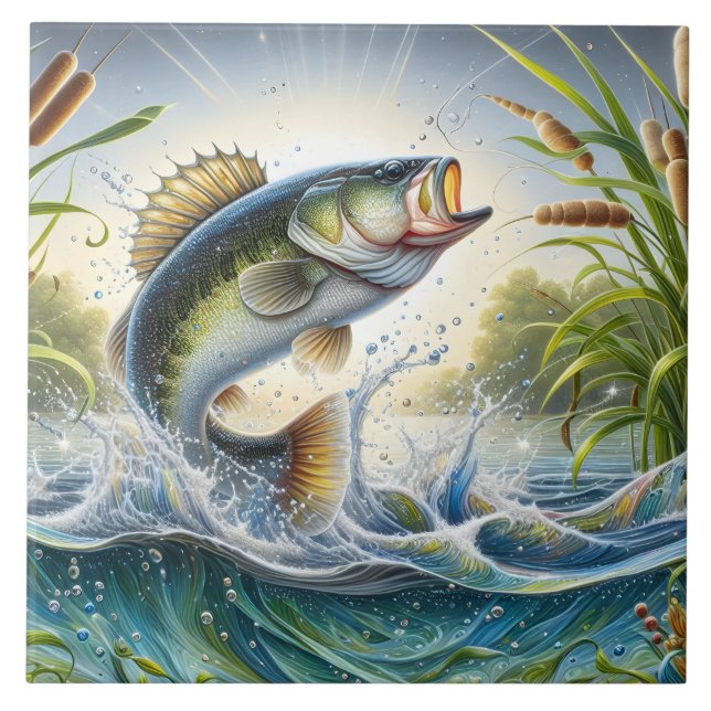 Azulejo de Peixe-Bass (Frente)
