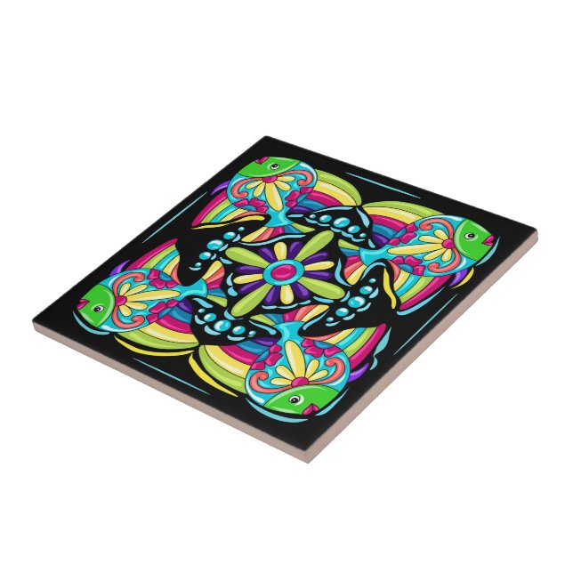 Azulejo de peixe Talavera (Lateral)