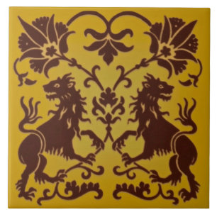 Azulejo de Reprodução Antiquado de Design Herál
