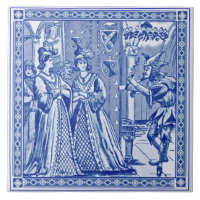 Azulejo de Reprodução da Série Minton Cinderella c