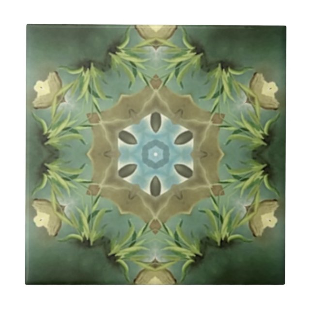 Azulejo de Respaldo de Cozinha/Kal Tons Verde Tosc (Frente)