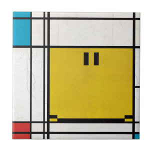 azulejo de rosto feliz de piet mondrian