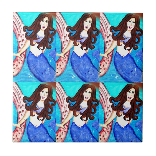 azulejo de seis sereias brunette (Frente)