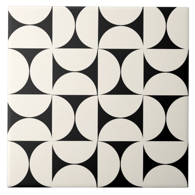 Azulejo de Semi Preto Geométrico Moderno (Frente)