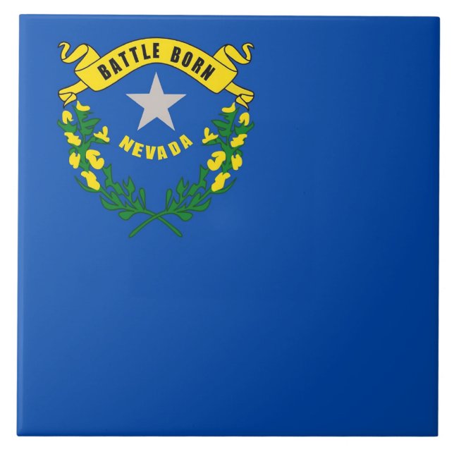 Azulejo de Sinalizador do Estado de Nevada (Frente)