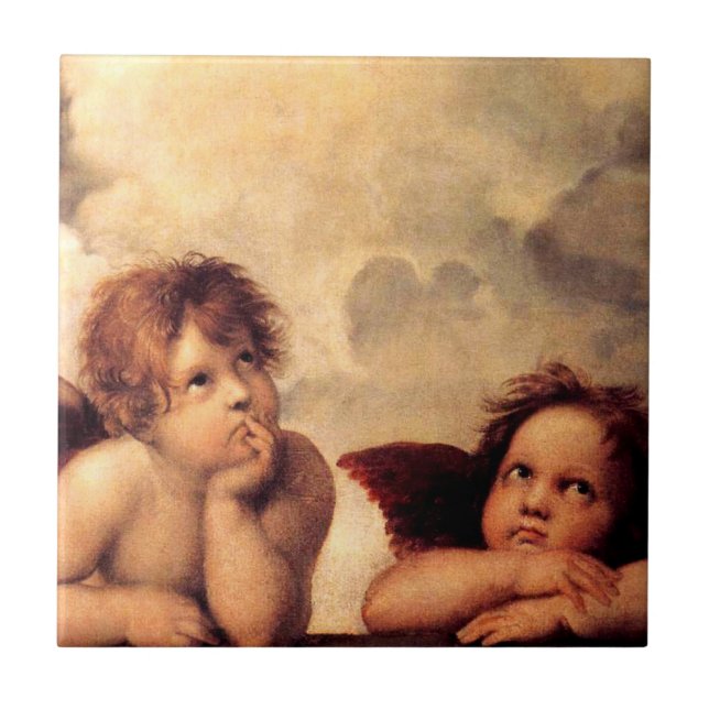 Azulejo de Sistine Madonna dos querubins de (Frente)