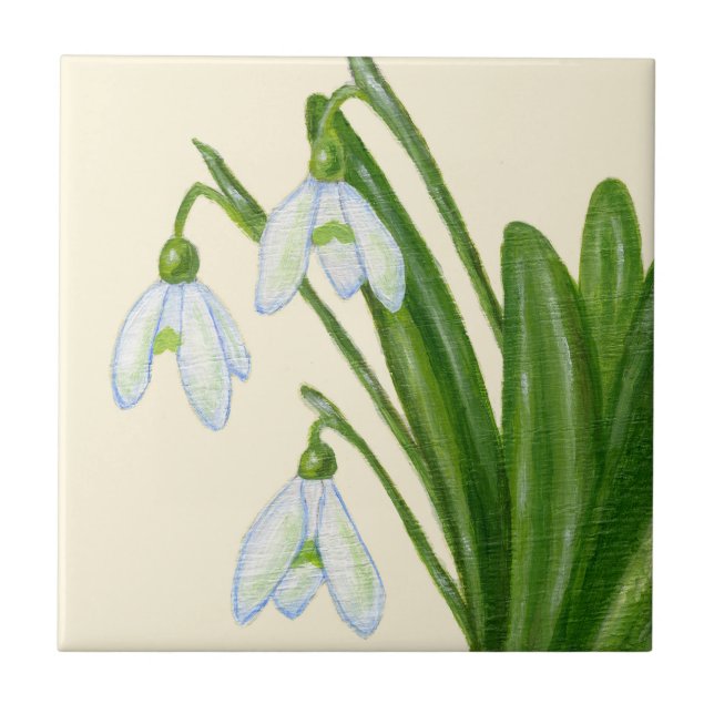 Azulejo de Snowdrops (Frente)