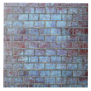 azulejo de tijolo grunge azul