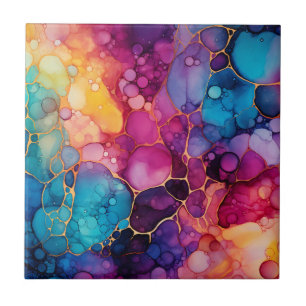 Azulejo de tinta arco-íris