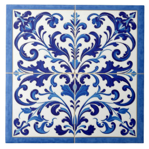 azulejo de trabalho de pergaminho mediterrâneo