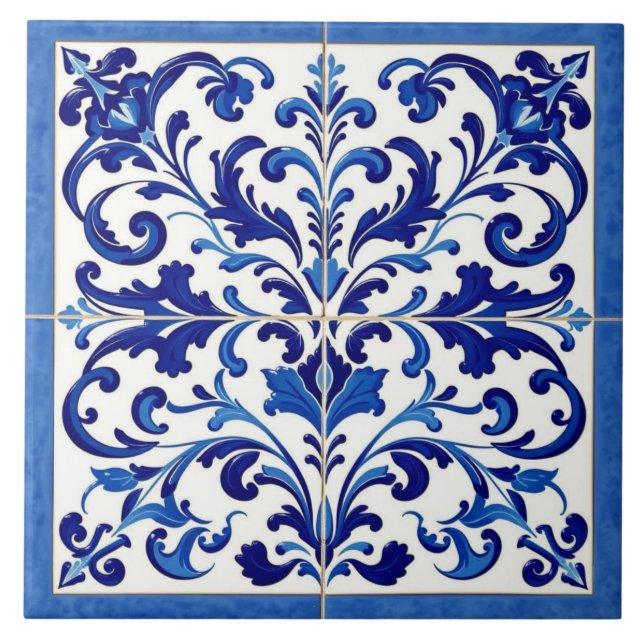 azulejo de trabalho de pergaminho mediterrâneo (Frente)