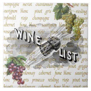 Azulejo de Trivet das uvas da carta de vinhos do