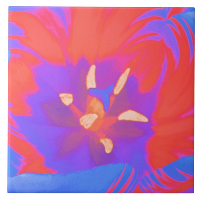 Azulejo de Tulipas Fluorescente (Frente)