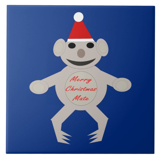 Azulejo de Urso Koala no Natal australiano (Frente)