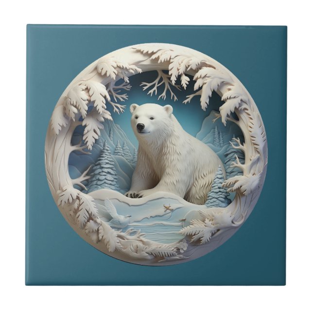Azulejo de Urso Polar (Frente)
