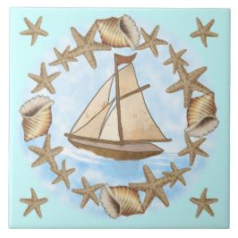 Azulejo de veleiro Mariner antigo