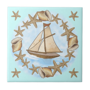 Azulejo de veleiro Mariner antigo