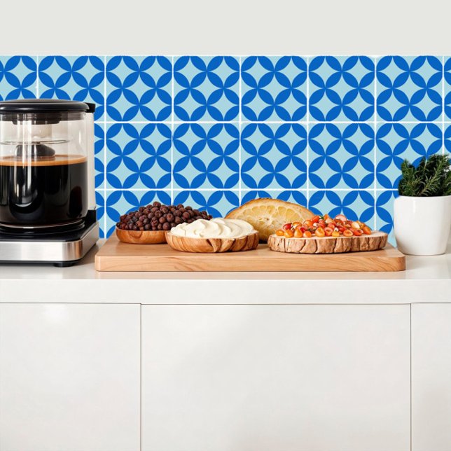 Azulejo de Verão com círculos de azure em azul-beb (Criador carregado)