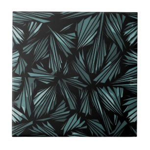 Azulejo de vidro azul-padrão com abstrato