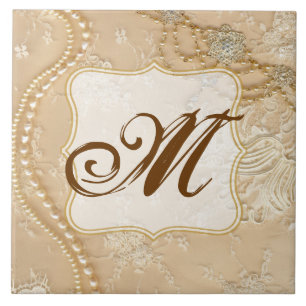 Azulejo de Vintage Lace Jewelry Victori Monograma