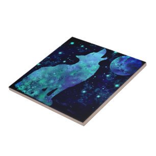 Azulejo de Wolf e Moon Cerâmica