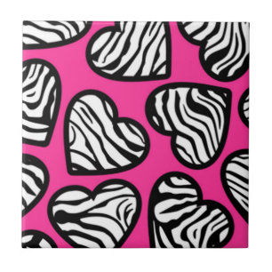 Azulejo de zebra rosa