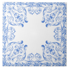 Azulejo decorativo azul claro