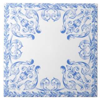 Azulejo decorativo azul claro