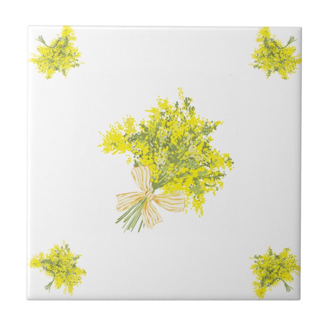 Azulejo decorativo Buquê amarelo (Frente)