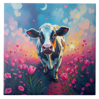 Azulejo decorativo cerâmico do dia de os namorados