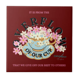 Azulejo decorativo cerâmico OVERFLOW por Adiela Ak