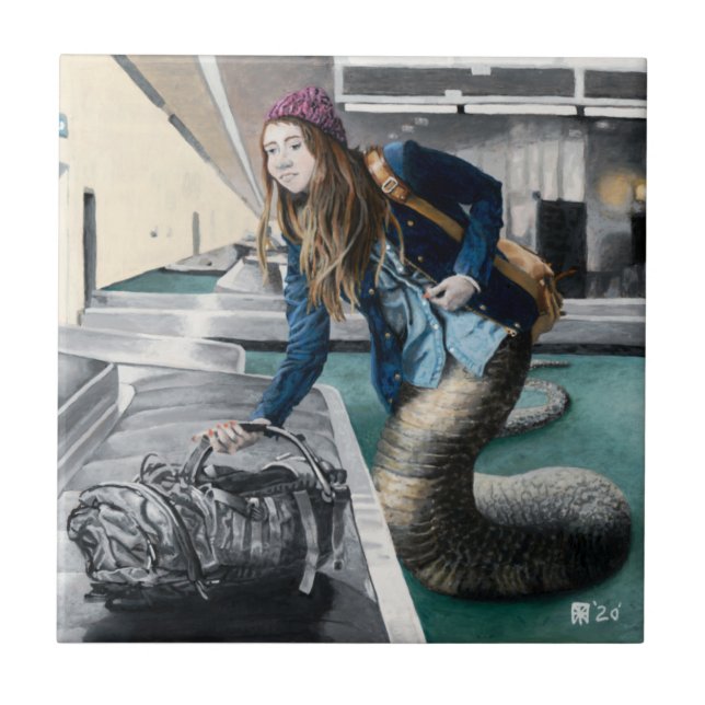 Azulejo Decorativo da Fantasia do Viagem Mundial d (Frente)