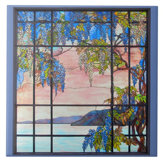 Azulejo decorativo da janela de vidro da Tiffany (Frente)