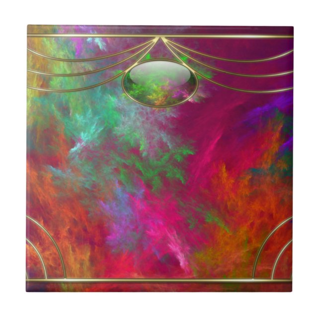 Azulejo decorativo das profundidades corais (Frente)