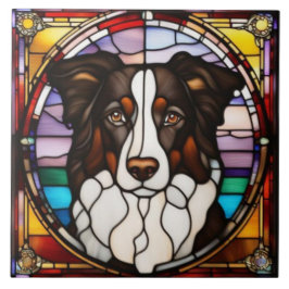 Azulejo Decorativo de Border Collie Fofo