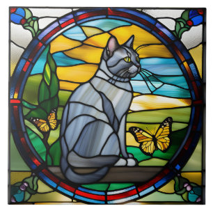 Azulejo Decorativo de Cat Shorthair Britânico