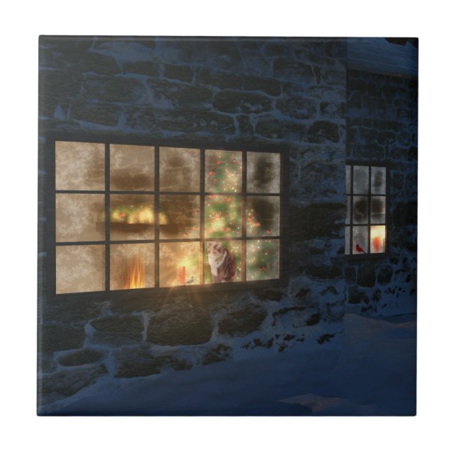 Azulejo Decorativo de Natal / Trivet (Frente)