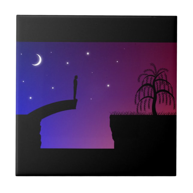 Azulejo decorativo de ponte quebrada (Frente)