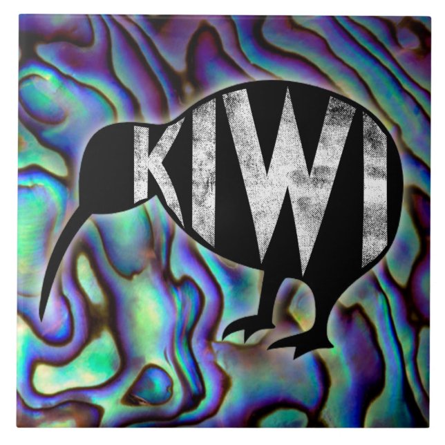 Azulejo Decorativo Design Kiwiana Pássaro da Nova  (Frente)