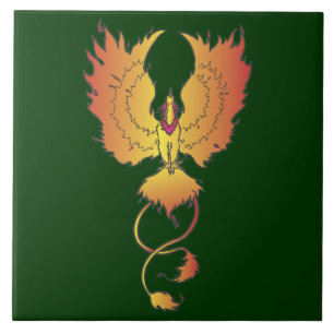 Azulejo decorativo do acento de Phoenix da
