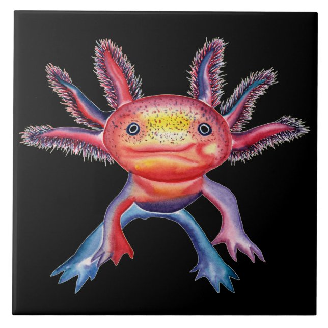 Azulejo decorativo do Axolotl insolente (Frente)