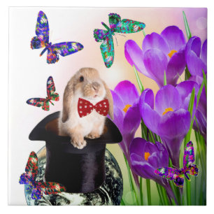 Azulejo decorativo do design do coelhinho da