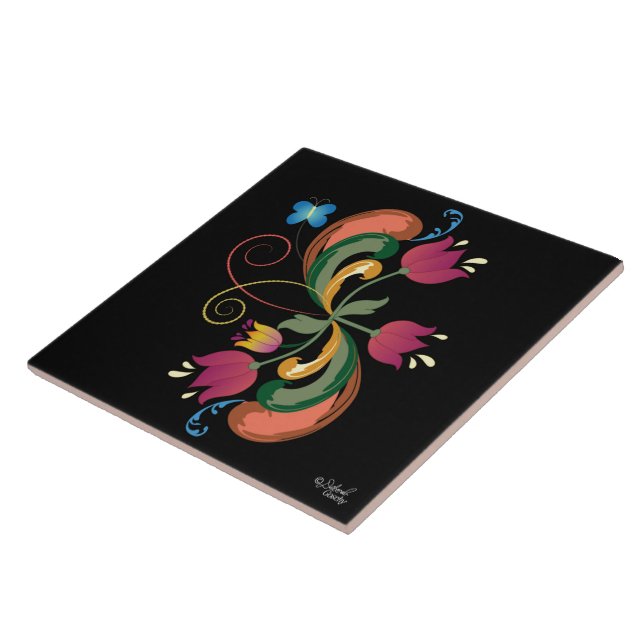 Azulejo Decorativo do Estilo de Arte Popular Escan (Lateral)