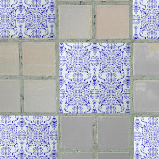 Azulejo decorativo do Ornamentado azul