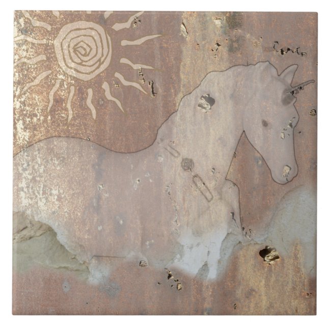 Azulejo decorativo do unicórnio (Frente)